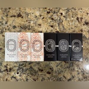 Set of 6 Diptyque travel size eau de parfum